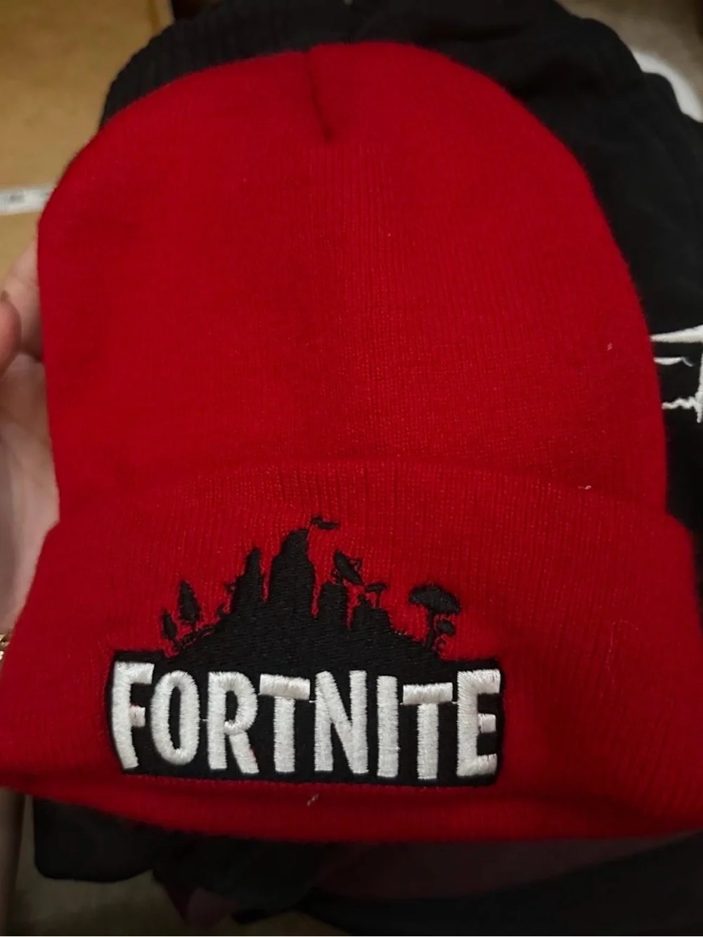 Kids Red Beanie Hat